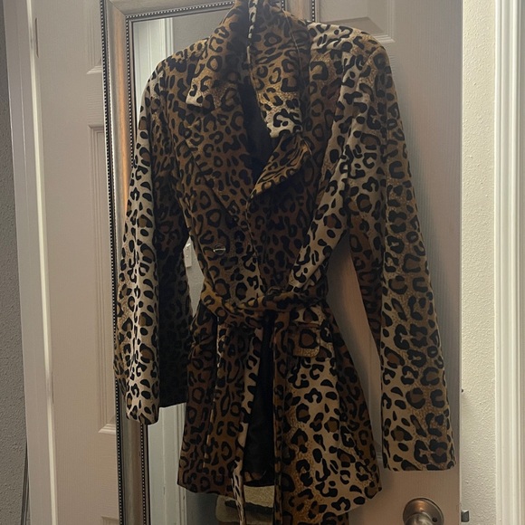 Leopard Print Women's Coat - Picture 3 of 3